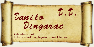 Danilo Dingarac vizit kartica
